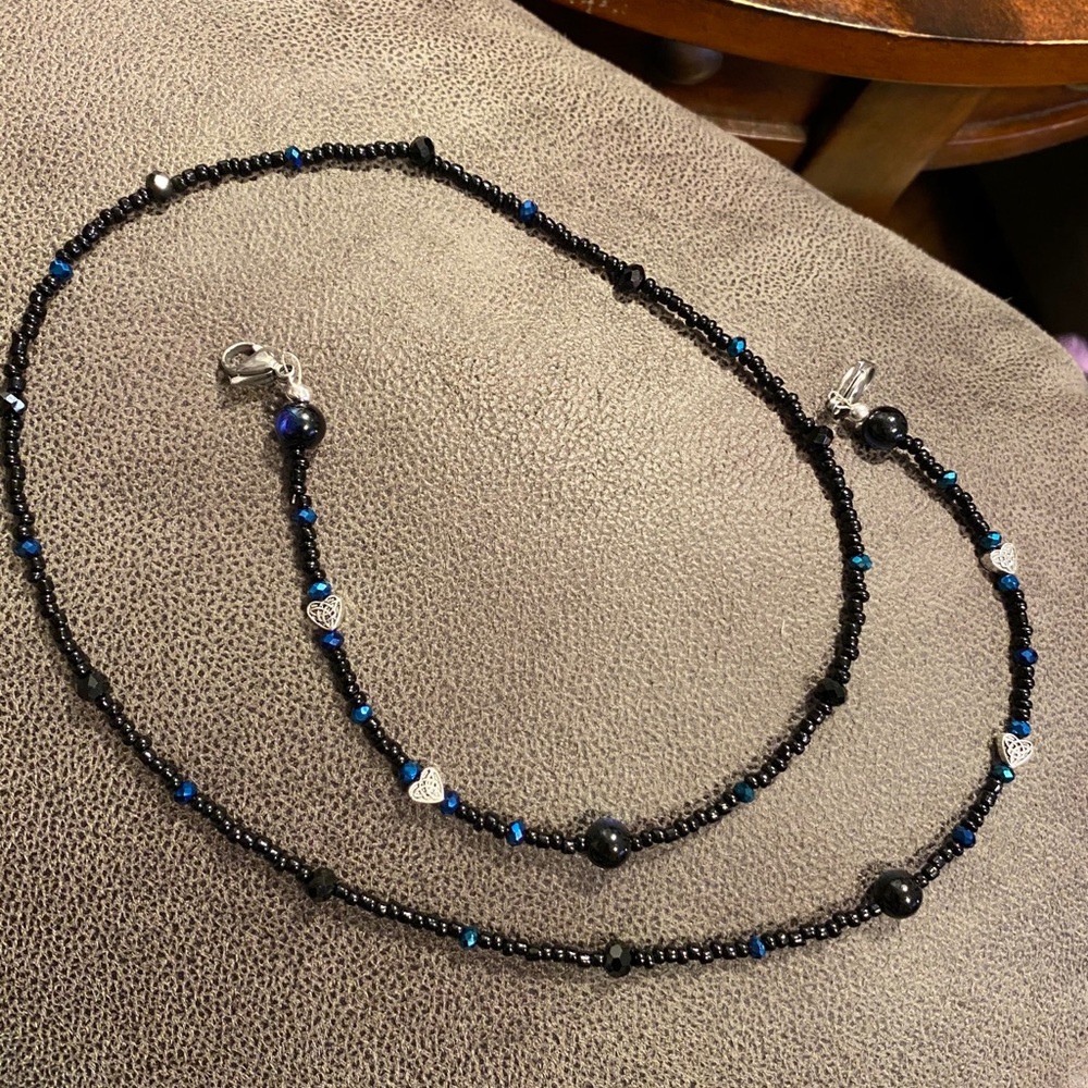 Beaded mask chain lanyard